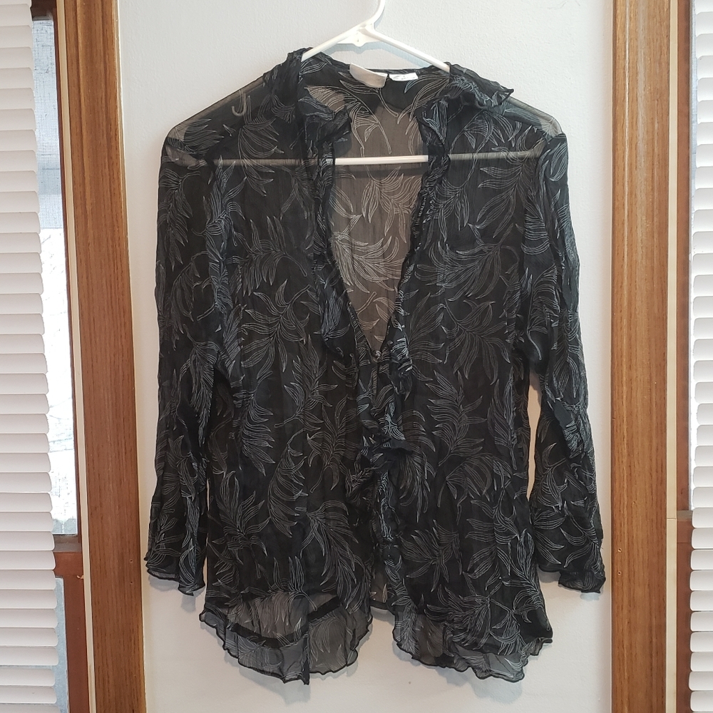 Sheer sleeve top